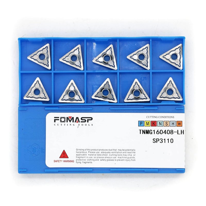 FomaSP Carbide Inserts for Aluminum TNMG332 / TNMG160408 for Turning Cutting Tools 10 PCS - Image 1